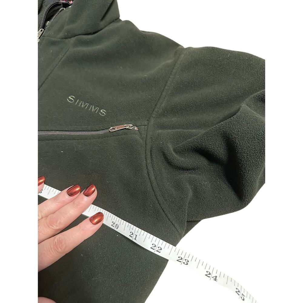 SIMMS Gore Wind Stopper Fishing Full Zip Jacket Size Medium Green Fishing PTFE - Picture 6 of 7